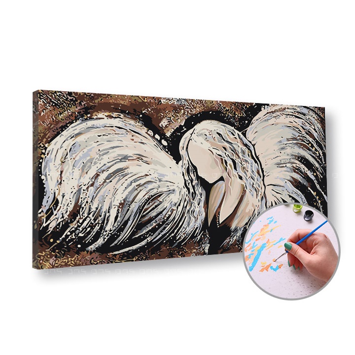 Malen nach Zahlen INNOCENT ANGEL - hoher Schwierigkeitsgrad | 80x40 cm - stretched canvas on frame | 80x40 cm - stretched canvas on frame