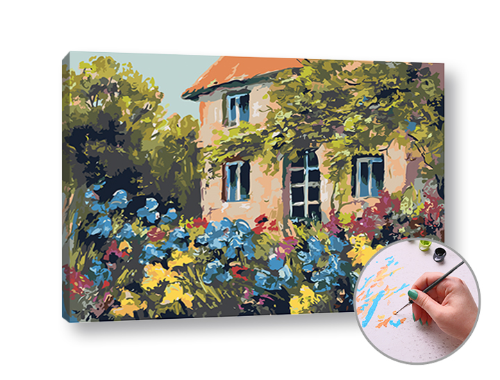 Malen nach Zahlen MAGIC HOUSE - mittlerer Schwierigkeitsgrad | 60x40 cm - stretched canvas on the frame | 60x40 cm - stretched canvas on the frame