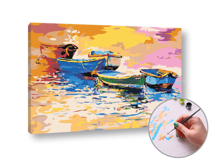 Malen nach Zahlen STORY - niedriger Schwierigkeitsgrad | 60x40 cm - stretched canvas on the frame | 60x40 cm - stretched canvas on the frame
