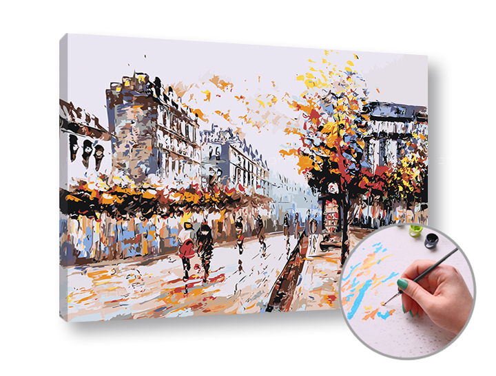 Malen nach Zahlen STREET - hoher Schwierigkeitsgrad | 70x50 cm - stretched canvas on the frame | 70x50 cm - stretched canvas on the frame
