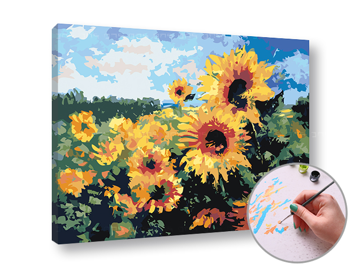 Malen nach Zahlen SUNS ON THE BOW - niedriger Schwierigkeitsgrad | 60x50 cm - without frame | 60x50 cm - without frame