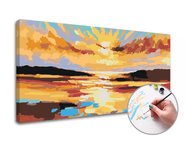 Malen nach Zahlen WEST SLNKA - niedriger Schwierigkeitsgrad | 80x40 cm - stretched canvas on frame | 80x40 cm - stretched canvas on frame