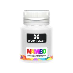 MAMBO Acrylfarbe für Textilien und Leder 20 ml | 01 Weiß