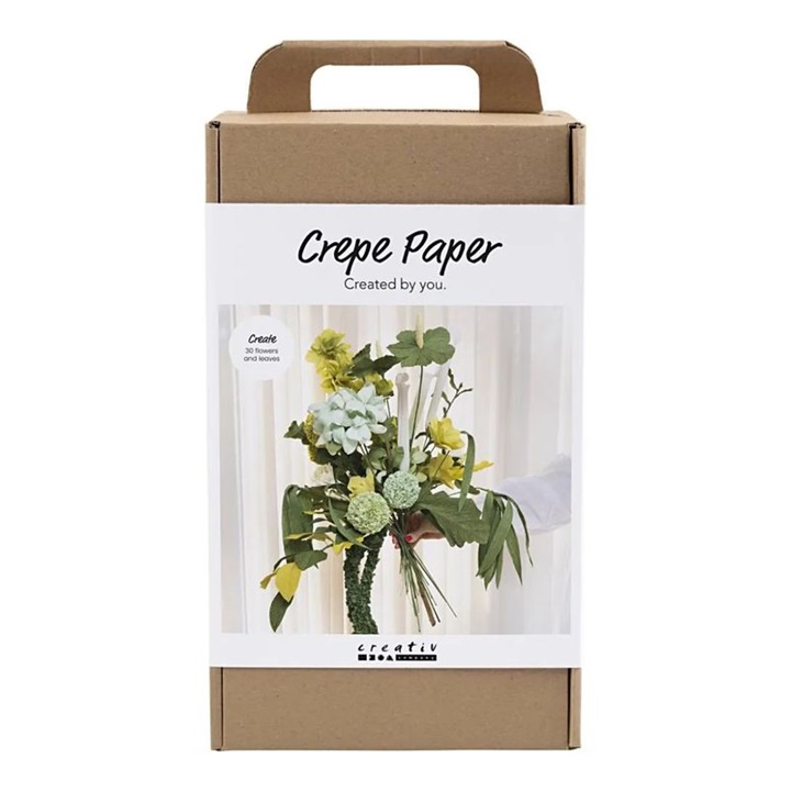 Maxi-Kreativ-Set zur Herstellung von Krepppapierblumen