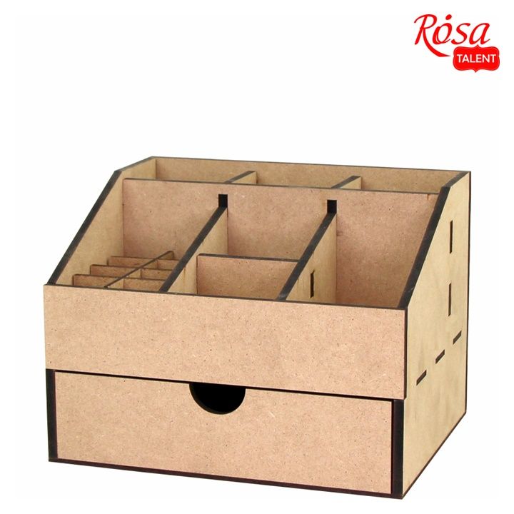 MDF-Organizer mit 1 Schublade ROSA TALENT 22,5x18x16,5 cm