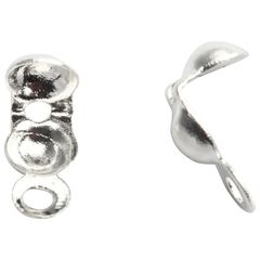 Metallic-Schmuck-Endkappen, 20 Stück | Silver