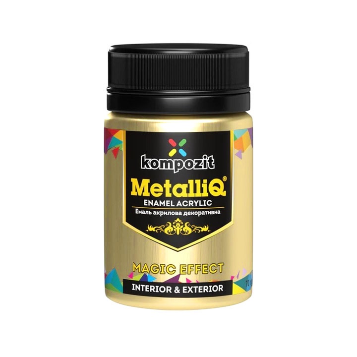 MetalliQ Kompozit Acrylfarbe mit Metallic-Effekt 70g | Golden