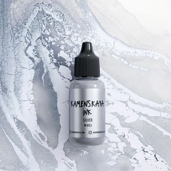 Metallische Alkoholtinte KAMENSKAYA 15ml | M-011 silver