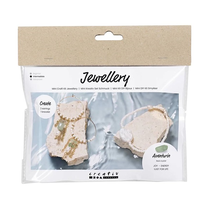 Mini Creative Jewelry Making Kit - Aventurin-Armband und -Ohrringe