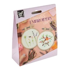 Mini-Stickerei-Set 2 Stück Ø 8,5 cm