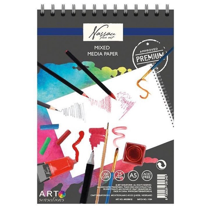 Mixed Media Nassau Fine Art A5 - 25 Blatt