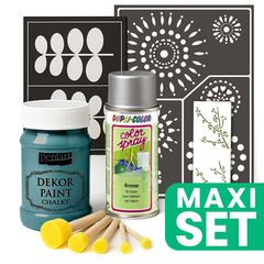 Möbelrenovierungsset mit silberner Sprühfarbe - Poison Green