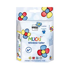 MUCKI Kinderfreundliches Fensterfarben-Set