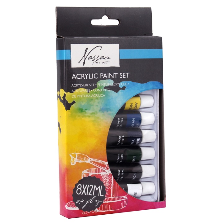 Nassau Fine Art Acrylfarben-Set 8 x 12 ml