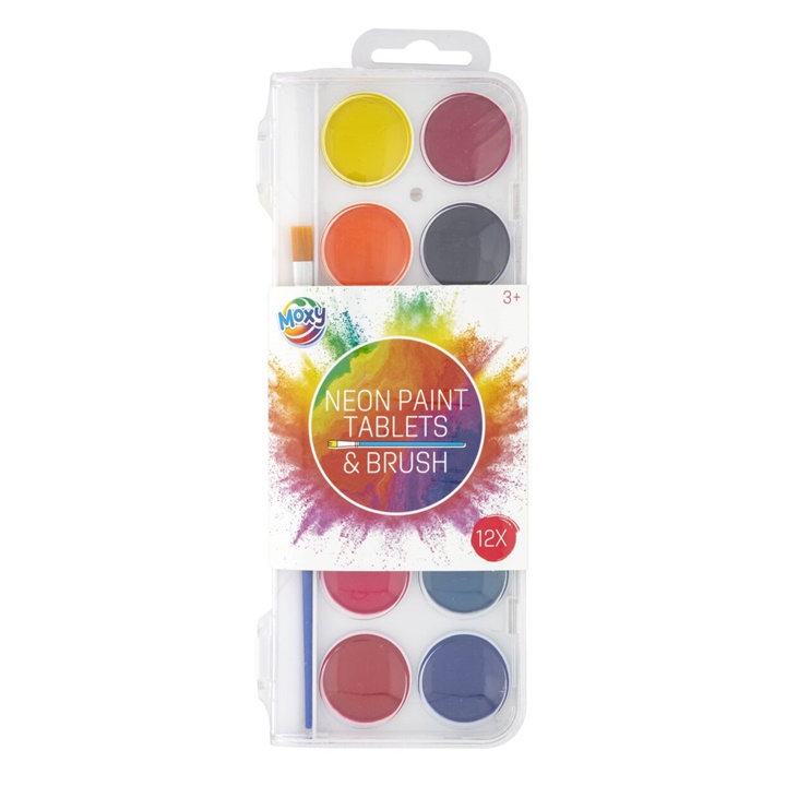 Neon-Aquarellfarben-Set