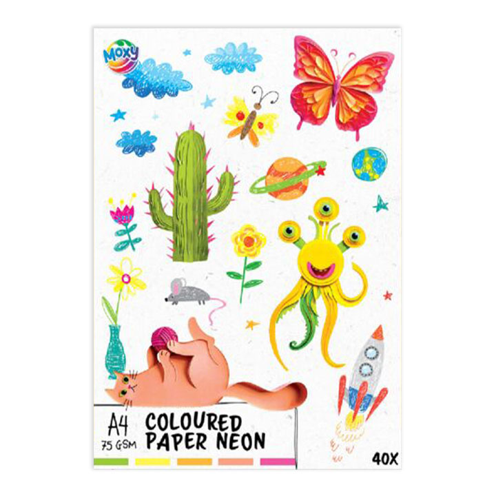 Neonfarbenes Papier A4 Mix