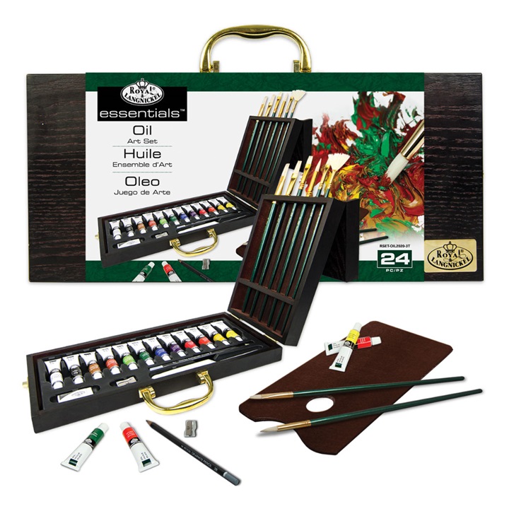 Ölfarben mit Zubehör im Koffer / 24er Set