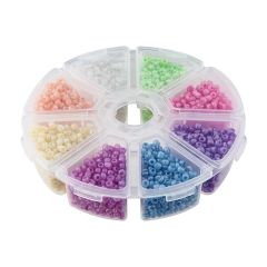 Pastellperlen zum Basteln 8 x 15 g | 8 Farbtöne