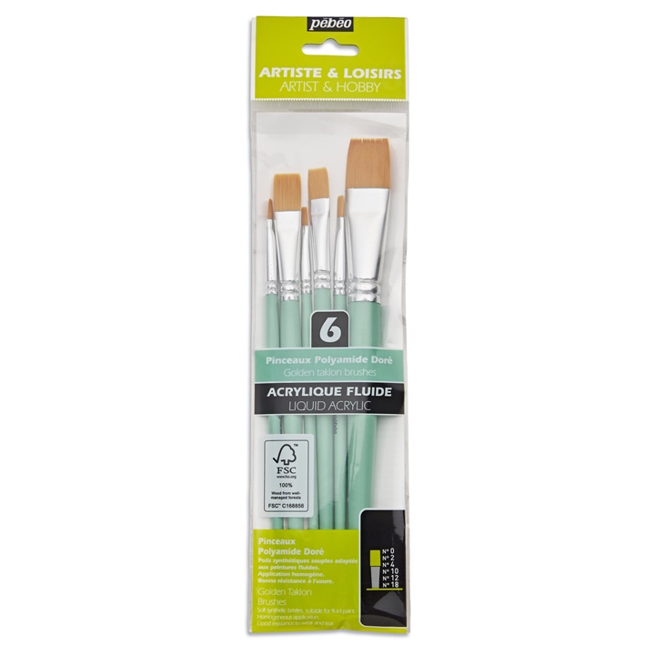 Pebeo Golden Taklon Pinsel Set