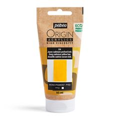 Pebeo ORIGIN Acrylfarbe 60 ml | intensiver kadmiumgelber Farbton