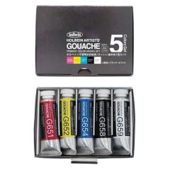 Professionelle Gouache-Farben Holbein Artists - Basis-Set 5 x 15 ml