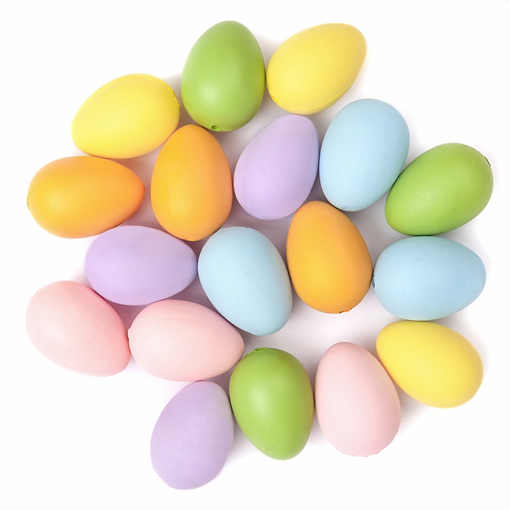 Regenbogenfarbene Plastik-Eier