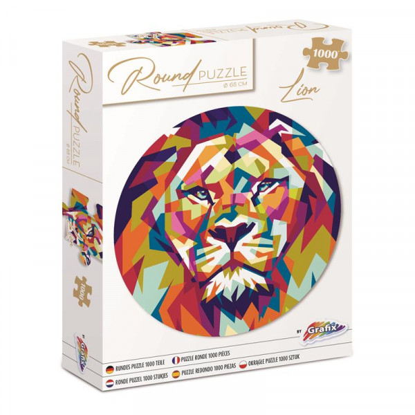 Rundpuzzle Löwe 68 cm - 1000 Teile
