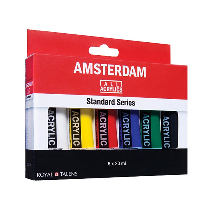 Satz Acrylfarben AMSTERDAM Standard Serie 6 x 20 ml