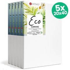 Satz von 5 ECO Malerei Leinwände 20x40 cm