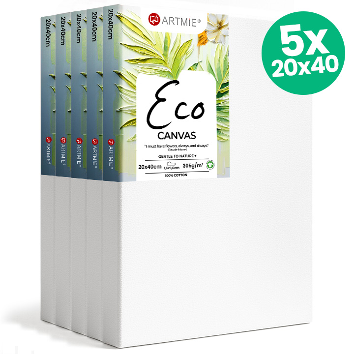 Satz von 5 ECO Malerei Leinwände 20x40 cm Satz von 5 ECO Malerei Leinwände 20x40 cm