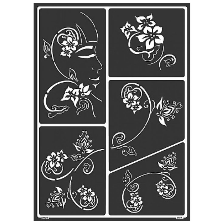 Selbstklebende Schablone Asia Design A3