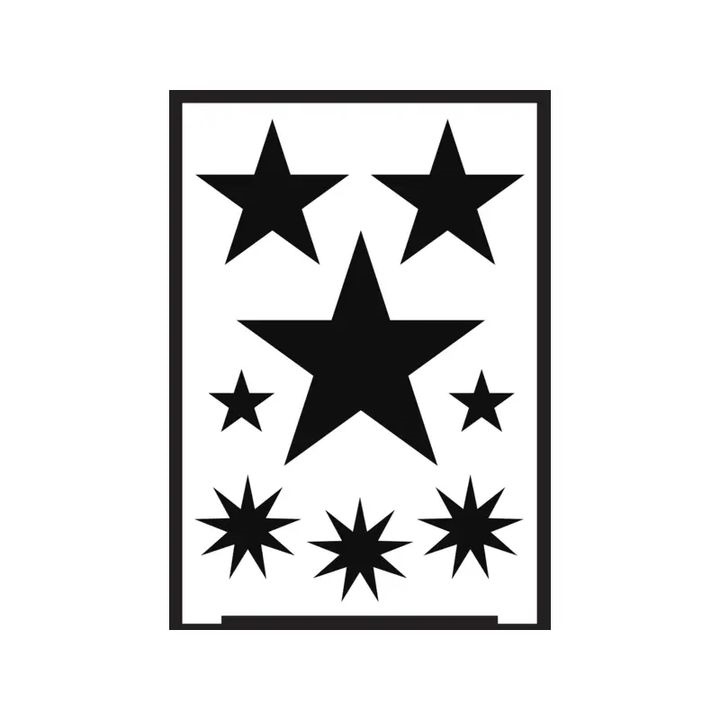 Selbstklebende Schablone Star A5