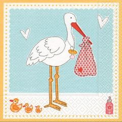 Servietten für Decoupage Adebar - 1 Stück