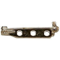 Silberne Metall-Broschenschließe - 10er-Pack | 25 mm
