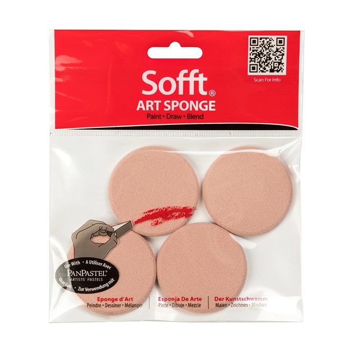 Sofft Runde Pastell Applikationsschwämme - 4 Stück