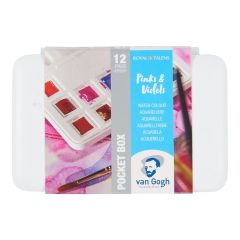 Van Gogh Aquarellfarben Set - Rosa und lila Farbtöne / 12 Stück