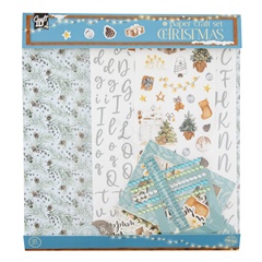Weihnachten Scrapbooking Set Blau