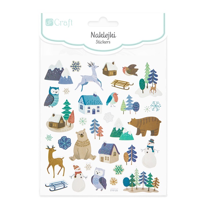 Winterlandschaft Glitter Sticker
